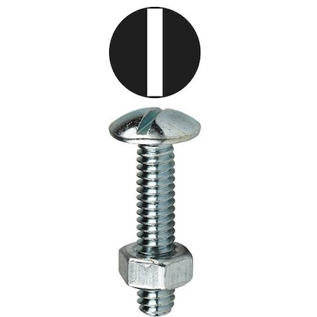 Dottie 3/16"-24 x Slotted Truss Stove Bolt Kit, Zinc Plated Finish, Carbon Steel 316